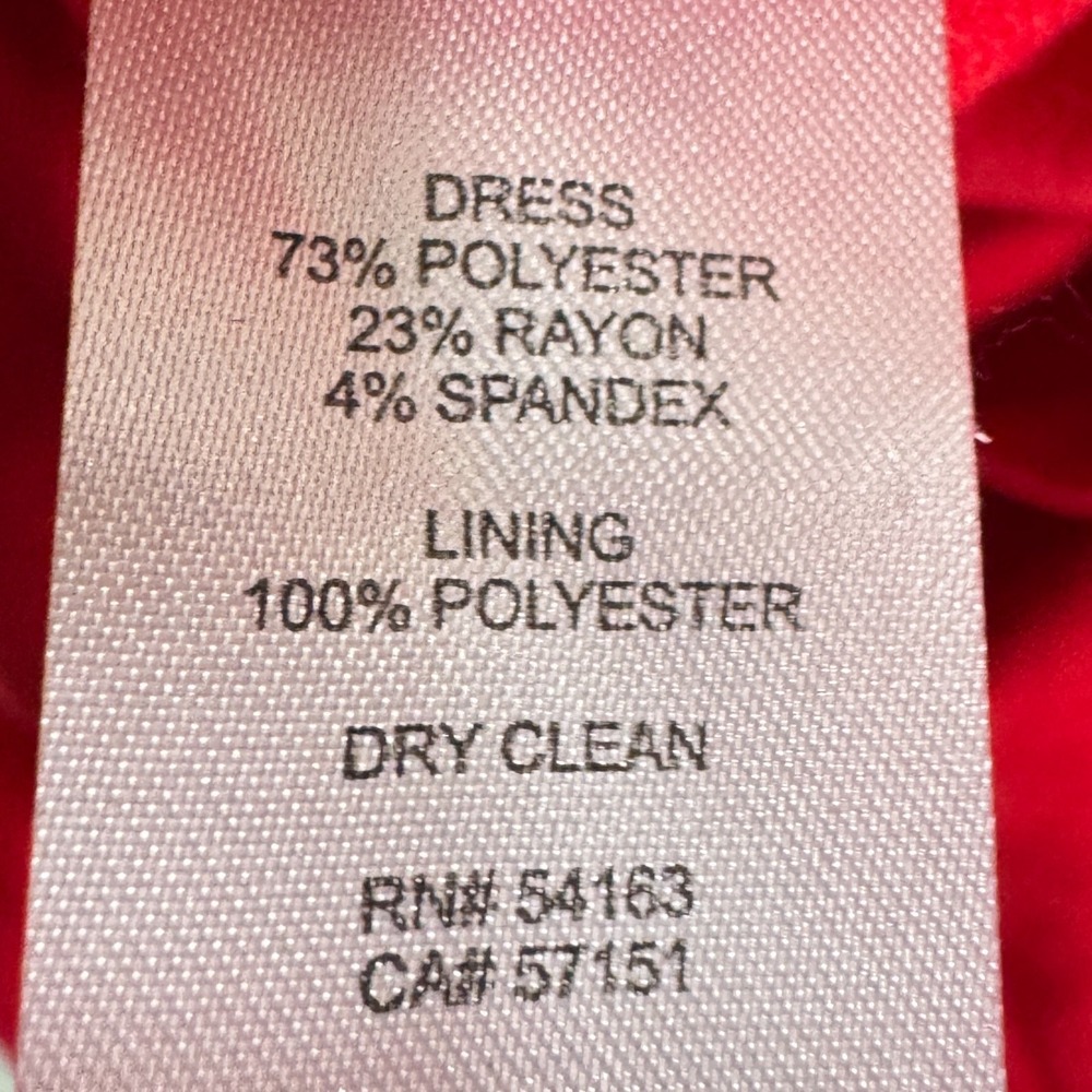 Jessica Simpson Fit & Flare Dress Women's M Red Black Sleeveless Keyhole Back - Picture 5 of 9